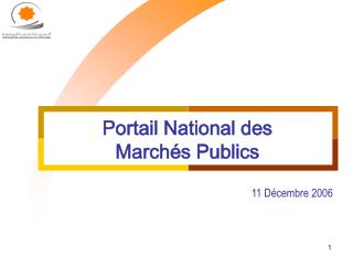 Portail National des Marchés Publics