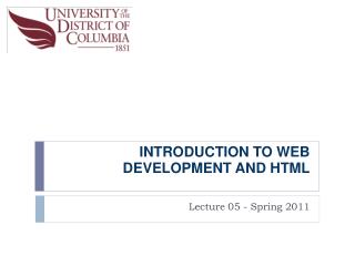 INTRODUCTION TO WEB DEVELOPMENT AND HTML