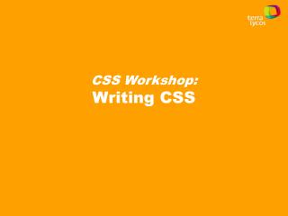 CSS Workshop: Writing CSS