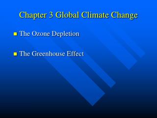 Chapter 3 Global Climate Change