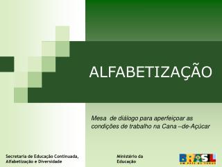 ALFABETIZAÇÃO