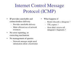 Internet Control Message Protocol (ICMP)