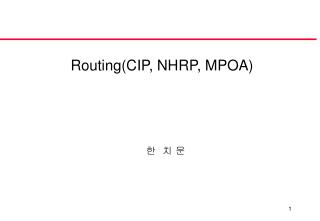 Routing(CIP, NHRP, MPOA)