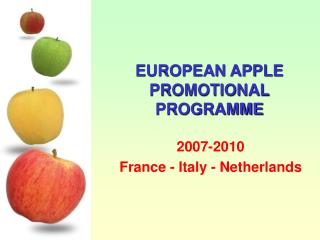 EUROPEAN APPLE PROMOTIONAL PROGRAMME