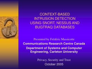 CONTEXT-BASED INTRUSION DETECTION USING SNORT, NESSUS AND BUGTRAQ DATABASES