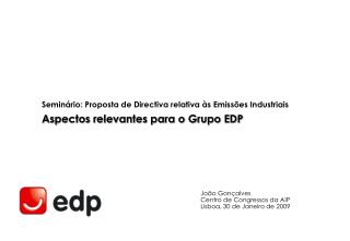 Aspectos relevantes para o Grupo EDP