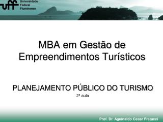 MBA em Gestão de Empreendimentos Turísticos