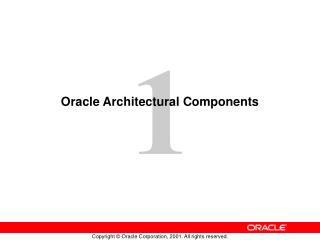 Oracle Architectural Components