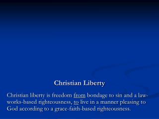 Christian Liberty