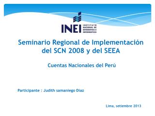 Seminario Regional de Implementación del SCN 2008 y del SEEA