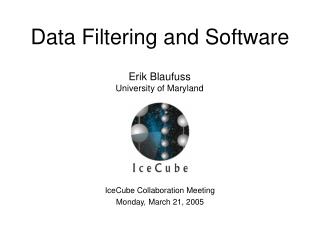 Data Filtering and Software