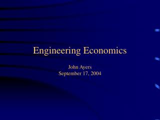 Engineering Economics