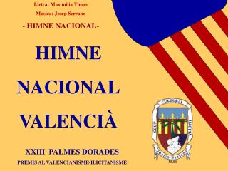 HIMNE NACIONAL VALENCIÀ