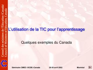 L’utilisation de la TIC pour l’apprentissage