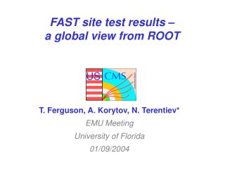 FAST site test results – a global view from ROOT