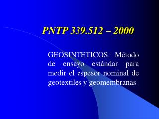 PNTP 339.512 – 2000