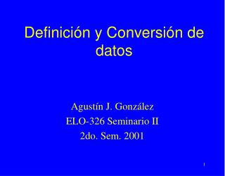 Definición y Conversión de datos