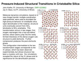 Pressure-Induced Structural Transitions in Cristobalite Silica