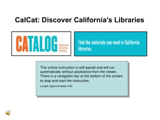 CalCat: Discover California’s Libraries