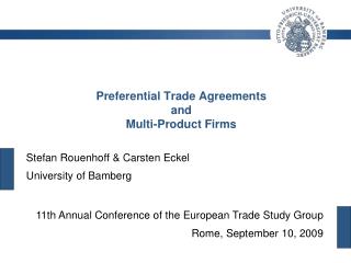 Preferential Trade Agreements and Multi-Product Firms