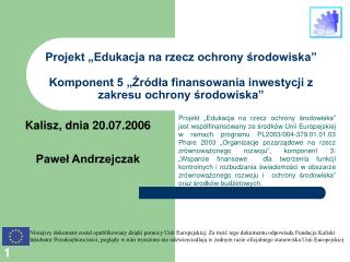 Kalisz, dnia 20.07.2006 Paweł Andrzejczak