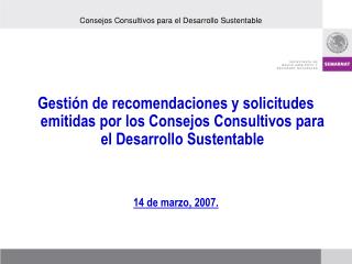 Consejos Consultivos para el Desarrollo Sustentable