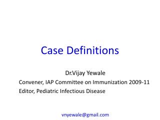 Case Definitions