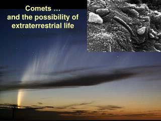 Comets … and the possibility of extraterrestrial life