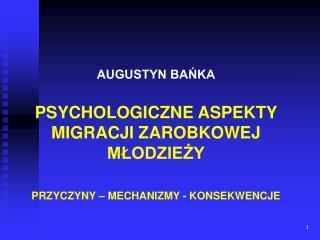 I Przyczyny: Dlaczego młodzi ludzie emigrują?