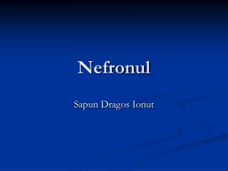 Nefronul