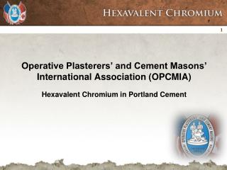 Operative Plasterers’ and Cement Masons’ International Association (OPCMIA)