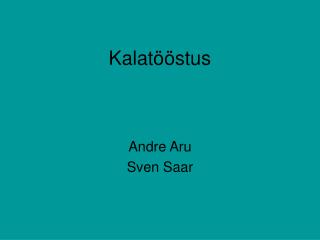 Kalatööstus