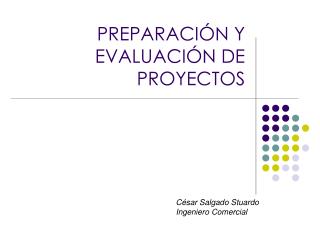 PREPARACIÓN Y EVALUACIÓN DE PROYECTOS