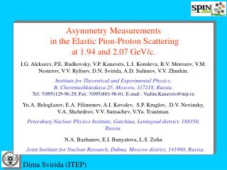 New data on polarization (asymmetry) in  + p Backward angles, 1.94 &amp; 2.07 GeV/c