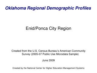 Oklahoma Regional Demographic Profiles