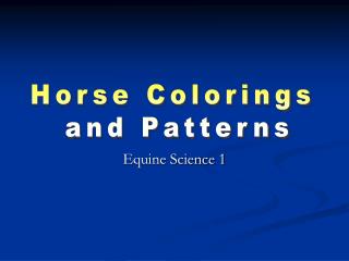 Equine Science 1