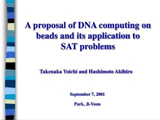 A proposal of DNA computing on beads and its application to SAT problems