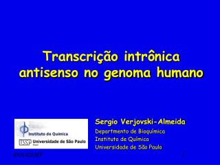 Transcrição intrônica antisenso no genoma humano