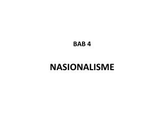 BAB 4 NASIONALISME