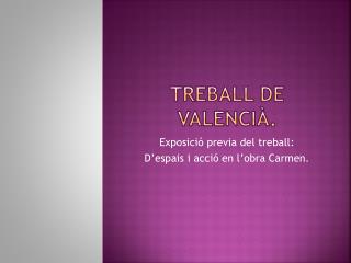 Treball de valencià .