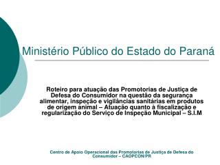 Ministério Público do Estado do Paraná