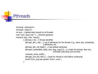 Pthreads