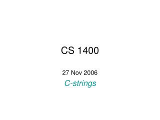 CS 1400