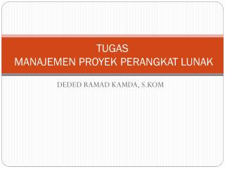 TUGAS MANAJEMEN PROYEK PERANGKAT LUNAK