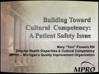 Building Toward Cultural Competency: A Patient Safety Issue