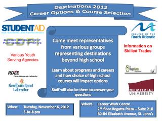 Destinations 2012 Career Options &amp; Course Selection