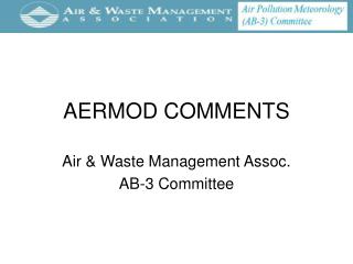 AERMOD COMMENTS