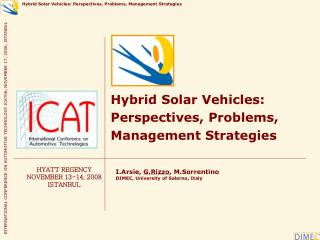 Hybrid Solar Vehicles: Perspectives, Problems, Management Strategies