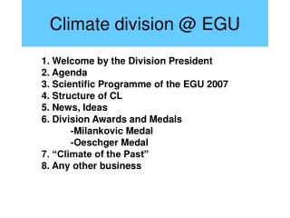 Climate division @ EGU