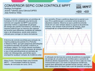 Projetar, construir e implementar um protótipo de Conversor CC-CC utilizando uma técnica de